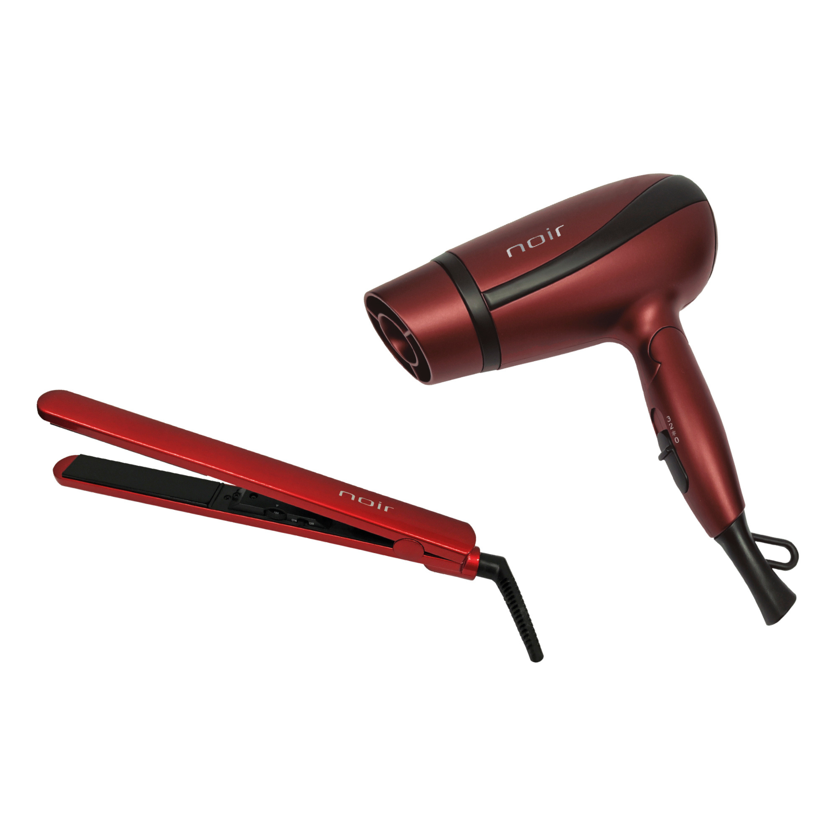 Secadora con Alaciadora de Cabello Noir Kn1500rr 2 Piezas