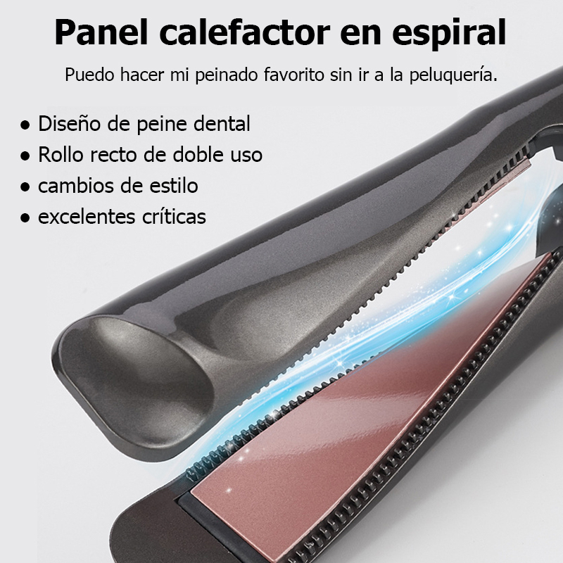 Foto 5 pulgar | Venta Internacional- Plancha de Pelo LCD con Placa Espiral 2 en 1