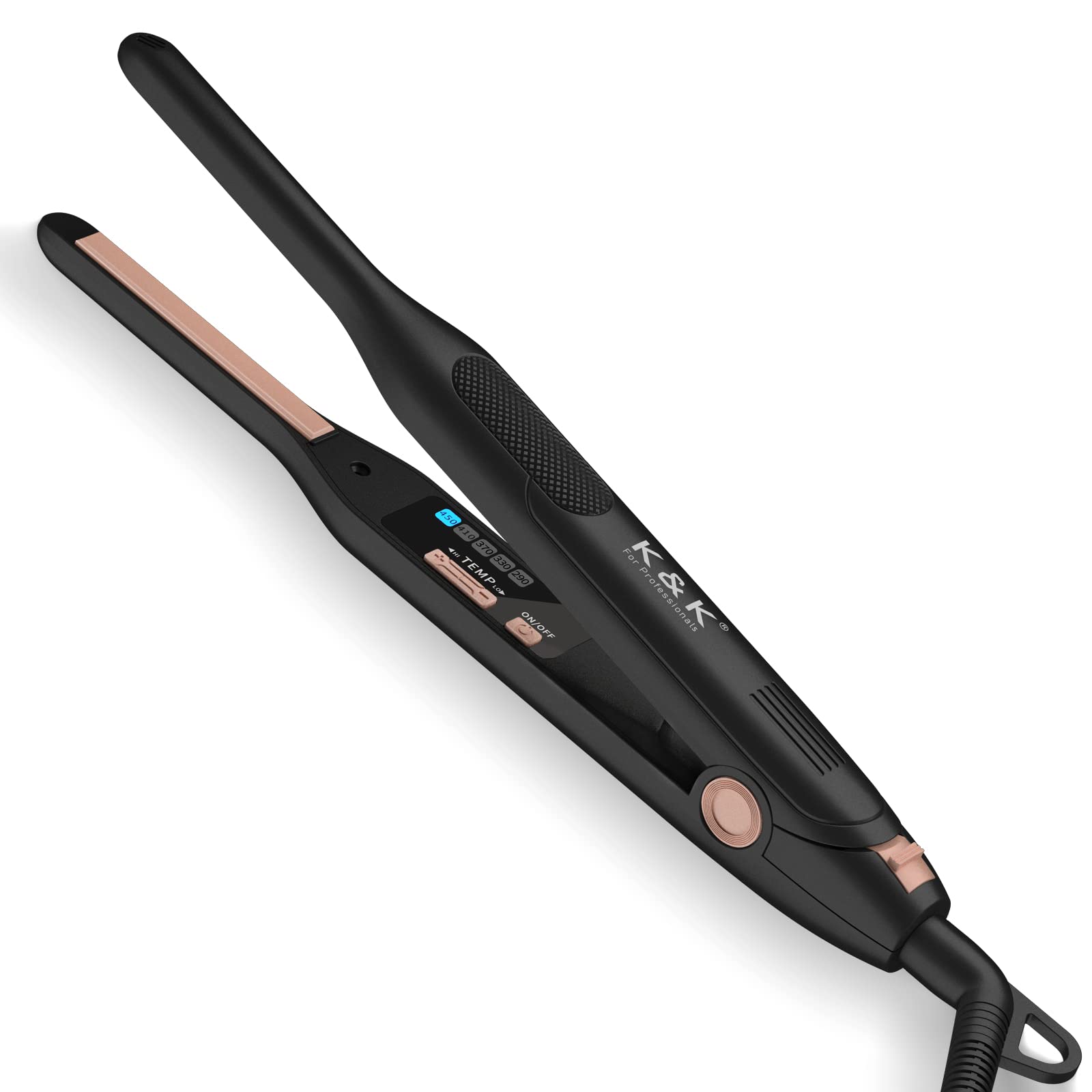 Venta Internacional - Plancha K&K Mini para Cabello Corto de 3/10 Pulgadas