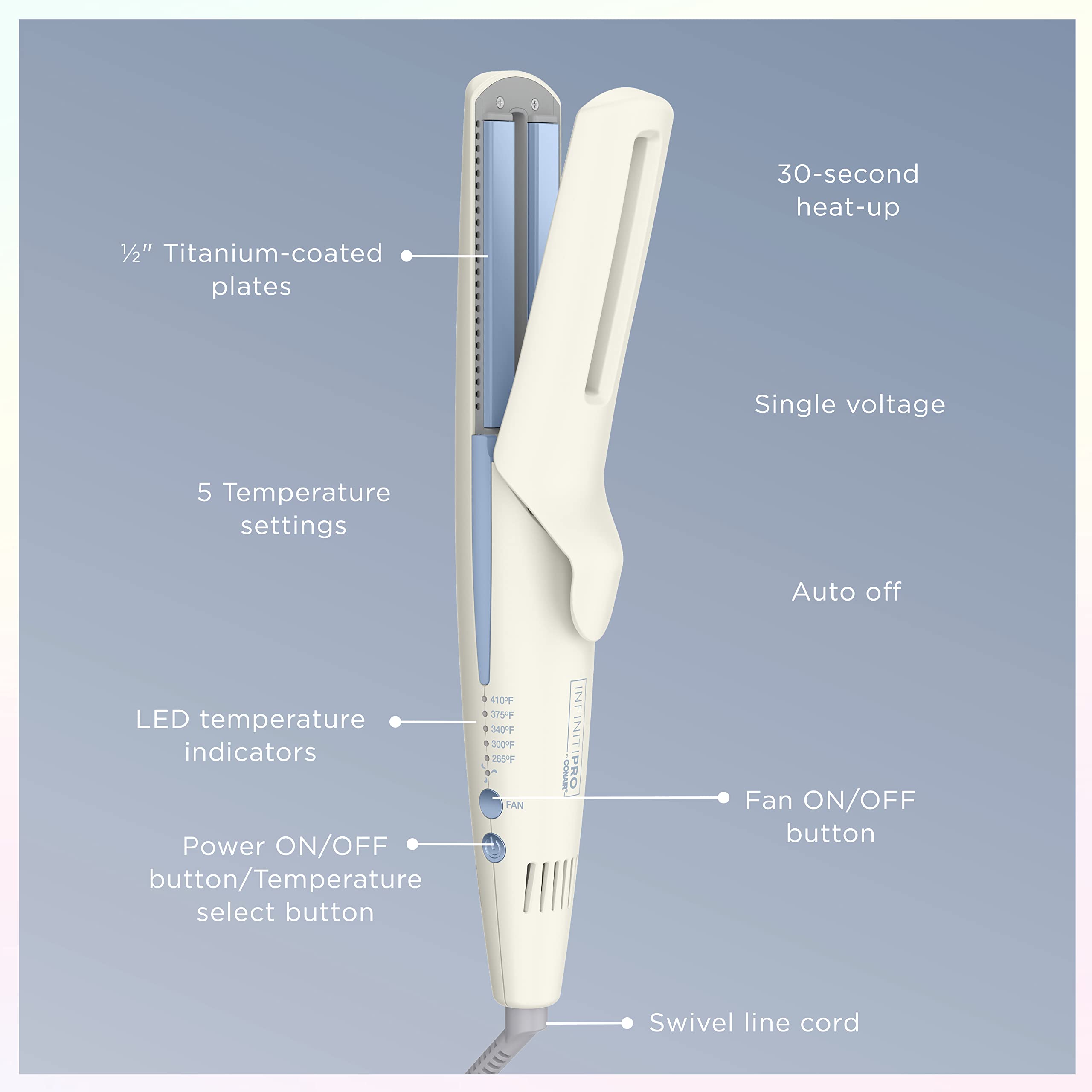 Foto 6 pulgar | Venta Internacional - Plancha Alisadora De Pelo Conair Infinitipro Quadair