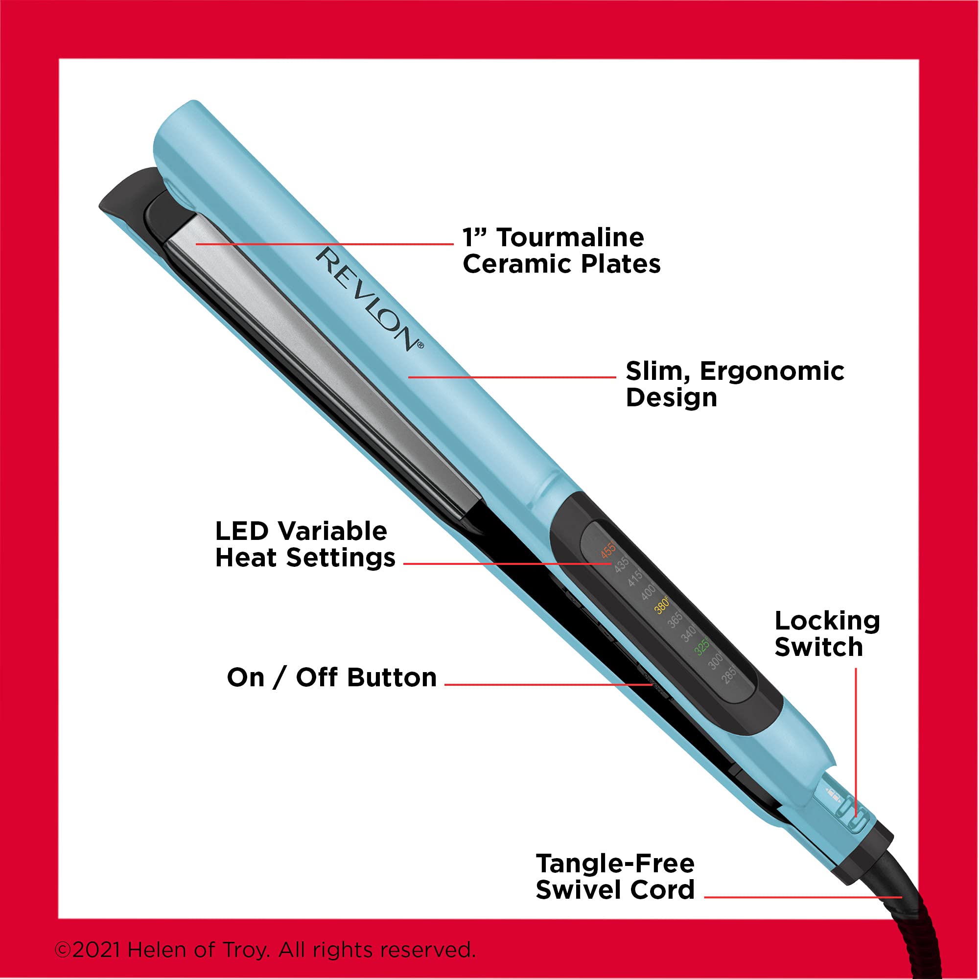 Foto 4 | Plancha de Pelo Revlon Lasting Brilliance Digital 2,5 cm - Venta Internacional