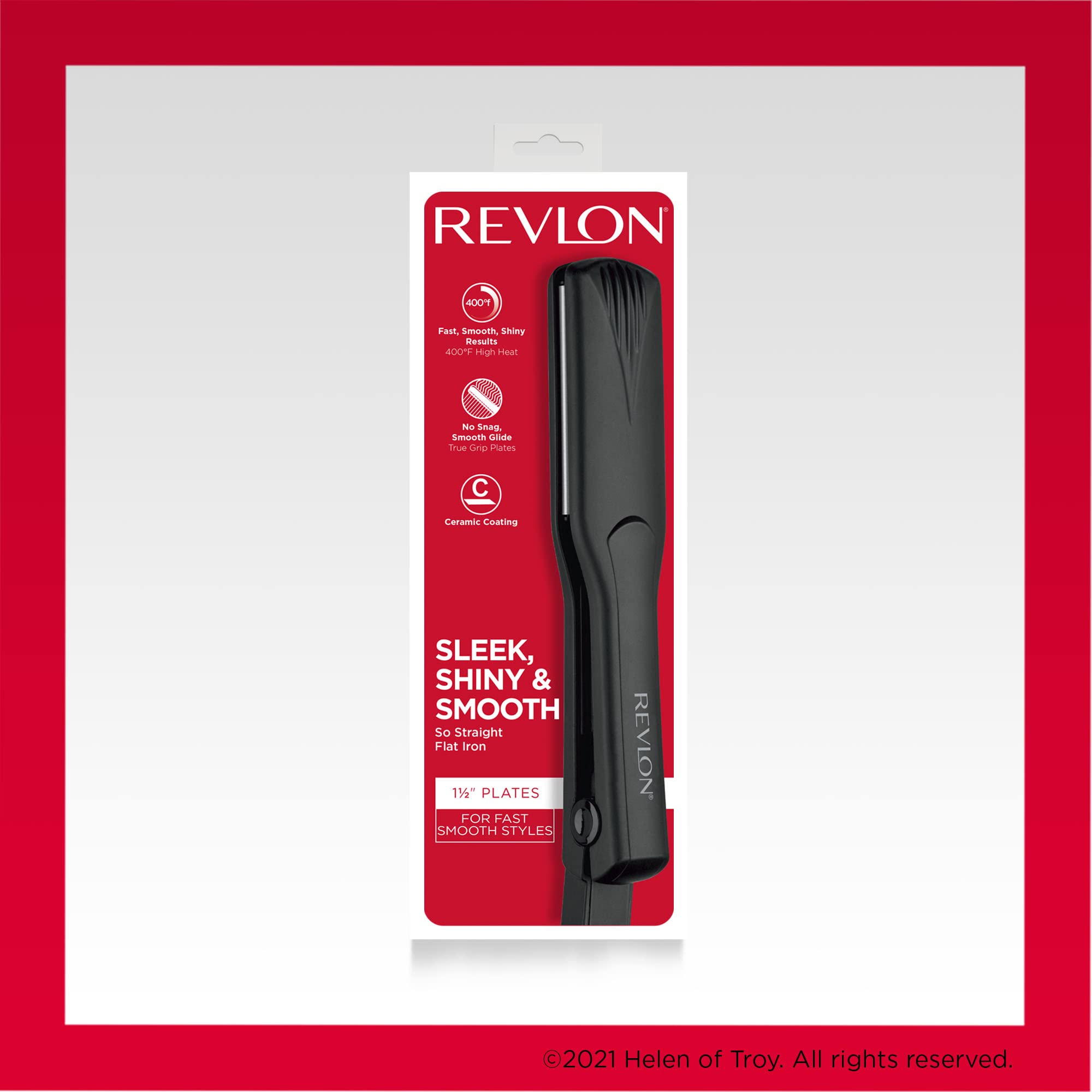 Foto 7 pulgar | Plancha Revlon Negra de Cerámica Lisa y Recta 1.5'' - Venta Internacional