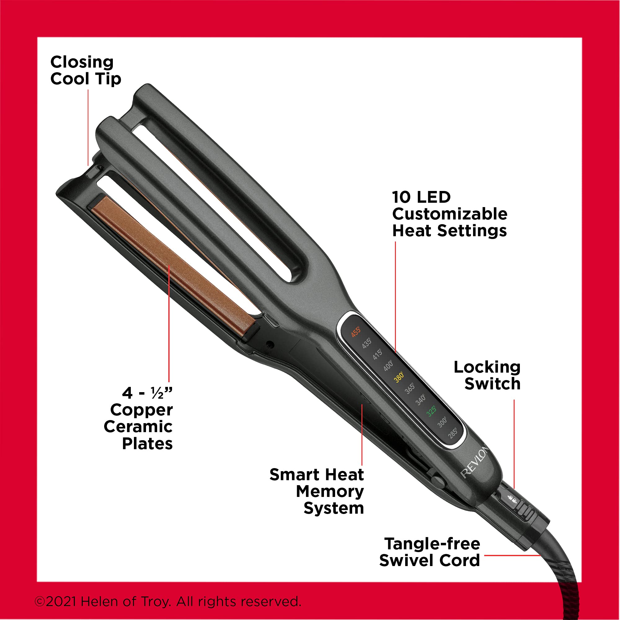 Foto 5 pulgar | Plancha de Pelo Revlon Double Straight Copper Ceramic - Venta Internacional