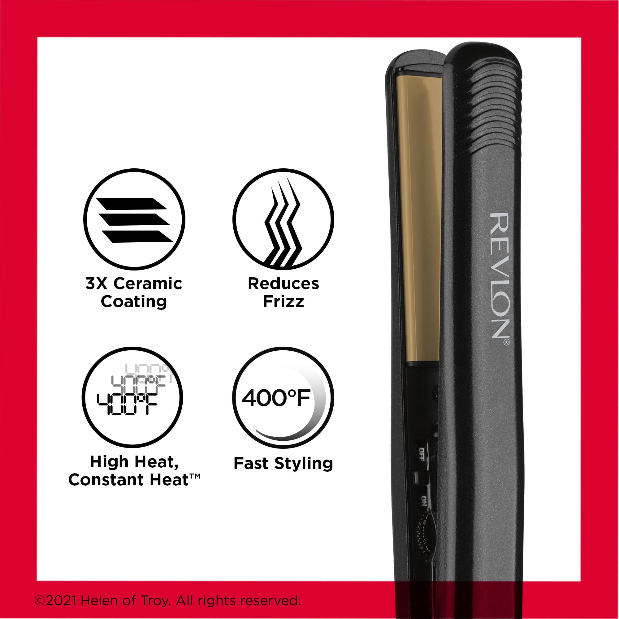 Foto 6 pulgar | Plancha para Cabello Revlon Perfect Heat Triple Ceramic 1'' - Venta Internacional