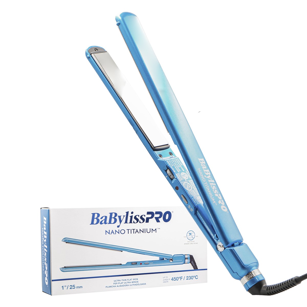 Foto 2 pulgar | Plancha para Cabello BaBylissPRO Nano Titanium BNT4072 Azul