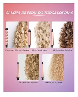 Foto 3 | Plancha Rizadora de Cabello Lab.G 5 en 1 Rosa con Negro Cerámica Profesional