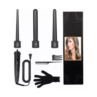 Foto 3 | Plancha Rizadora Cabello 3 en 1 + Guante Protector Peine Clip Negro Belug