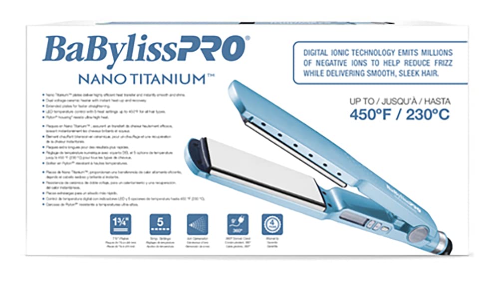 Foto 5 | Plancha Alisadora de Pelo Babylisspro Nano Titanium 1 3/4 - Venta Internacional