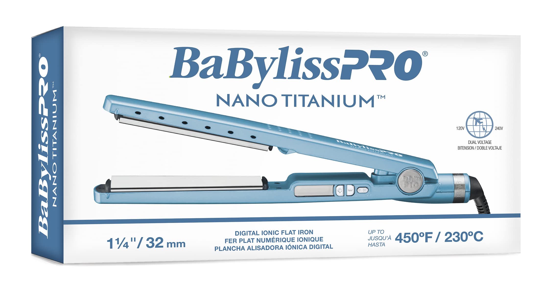 Foto 5 pulgar | Plancha de Pelo Babylisspro Nano Titanium Ionic 1/4 Pulgadas - Venta Internacional