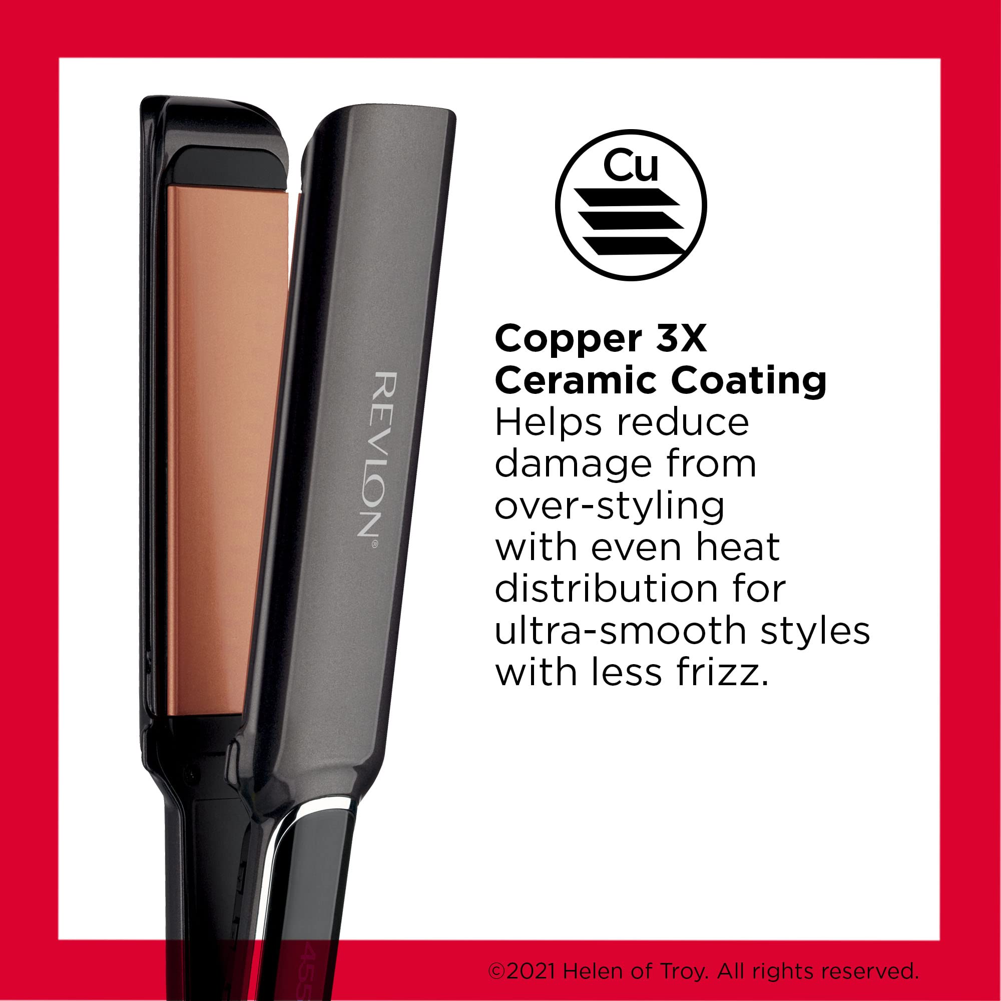 Foto 3 pulgar | Plancha Revlon Copper Smooth Hair Control De Encrespamiento De 1.5 Pulgadas - Venta Internacional.