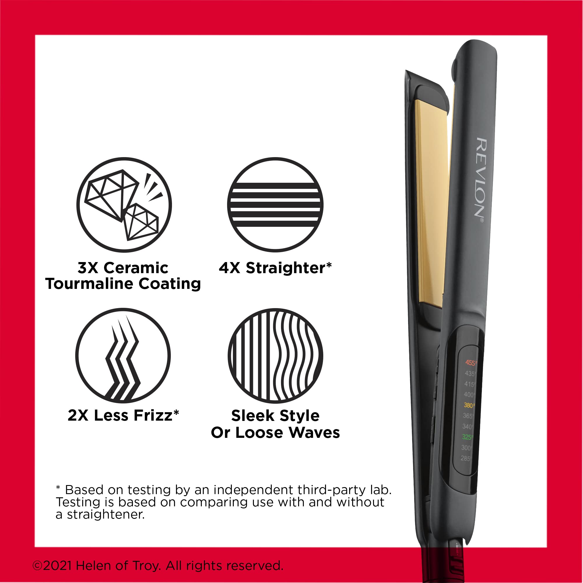 Foto 6 pulgar | Plancha De Pelo Revlon Smooth Brilliance Ceramic, 2,54 Cm - Venta Internacional.