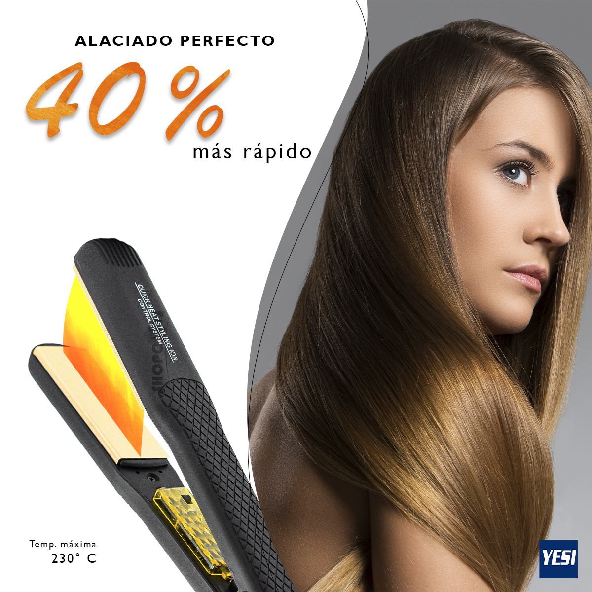 Foto 4 pulgar | Plancha De Cabello Yesi Ii Placas De Cerámica Selladora