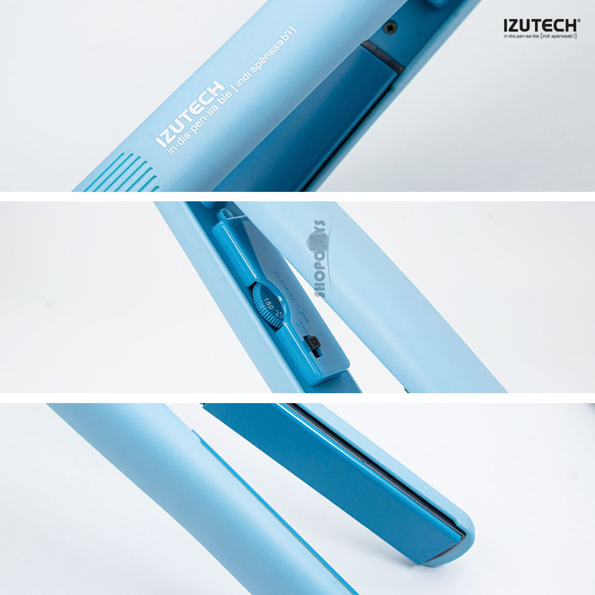 Foto 8 | Plancha para Cabello Izutech Placas Premium Temperatura 450° Azul