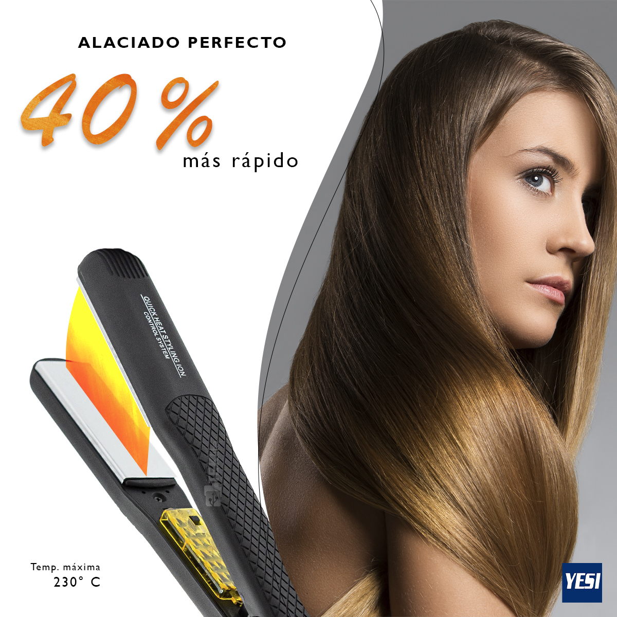 Foto 5 pulgar | Plancha De Cabello Yesi Ii Placas 100% De Titanio Sin Frizz