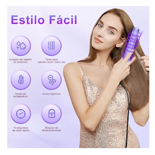 Foto 2 | Plancha Para Cabello Profesional Para Mojado Y Seco Cerámica Purpura