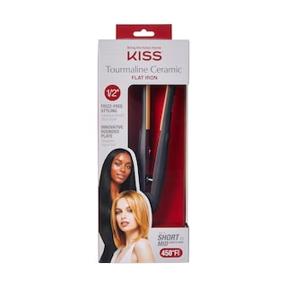 Foto 1 | Plancha Alisadora De Pelo De Cerámica Con Turmalina Flat Iron Kiss De 1,2 Cm - Venta Internacional.