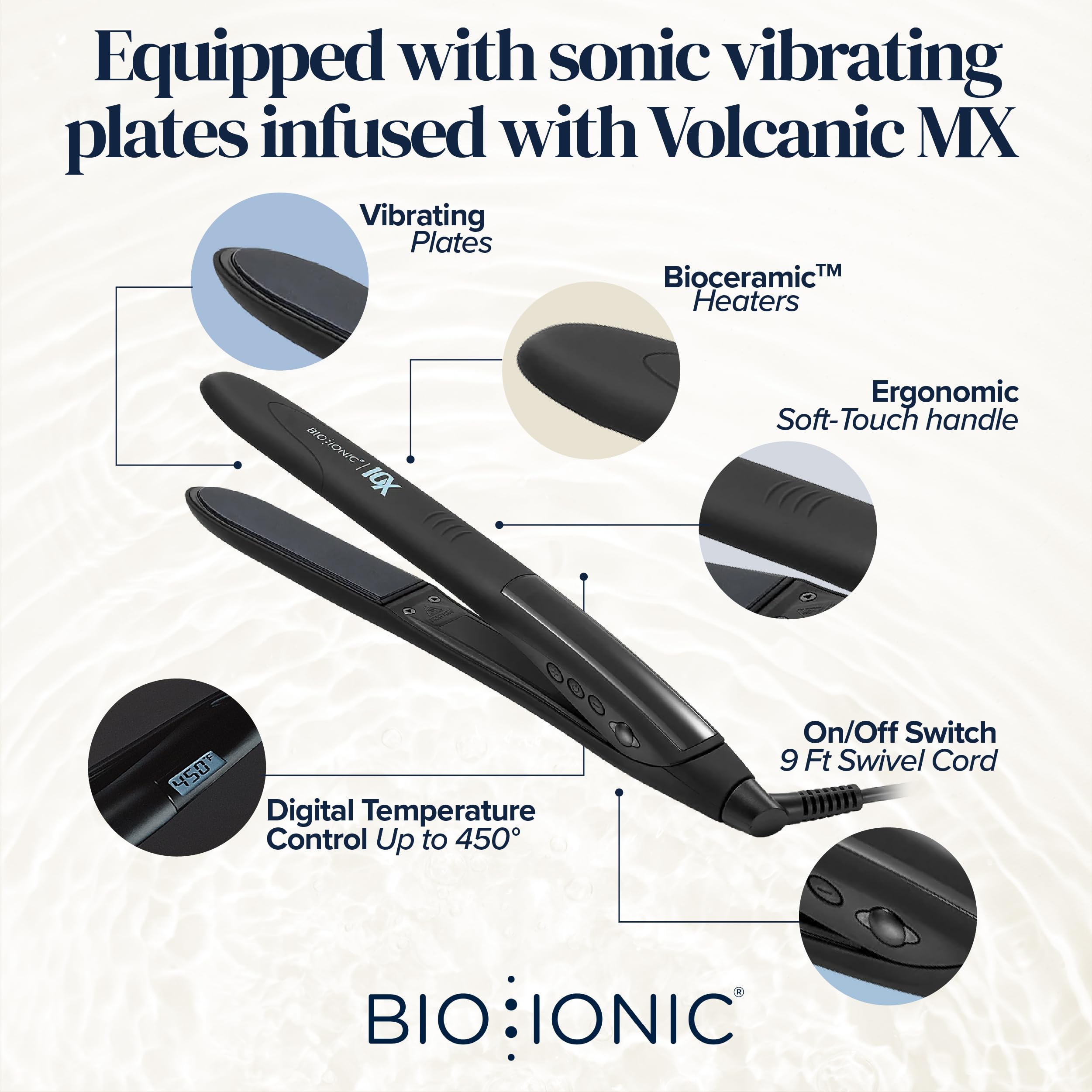 Foto 4 pulgar | Plancha De Peinado Bio Ionic 10x Pro Edición Limitada Elemental Blue - Venta Internacional.