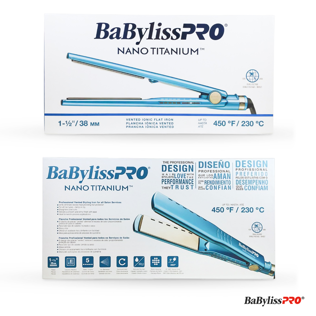 Foto 7 | Plancha Profesional Babyliss Pro Nano Titanium Iónica Vented 1½'' Cabello Húmedo O Seco