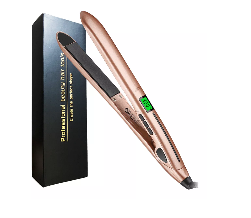 Plancha De Cabello Y Rizador De Pelo Digital Flat Iron 2en1 Color Dorado Wünd