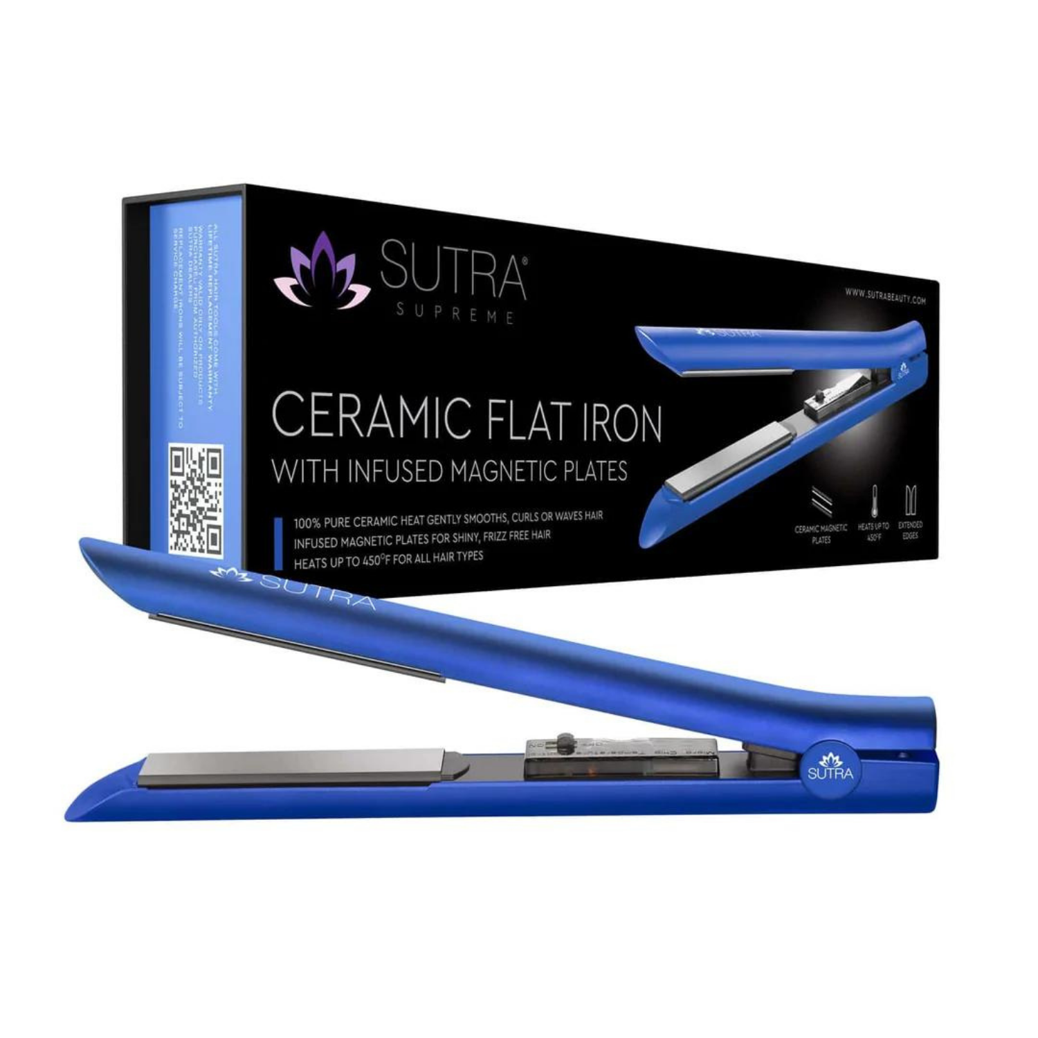 Foto 3 | Plancha para Cabello Sutra Beauty de Cerámica Azul Flat Iron