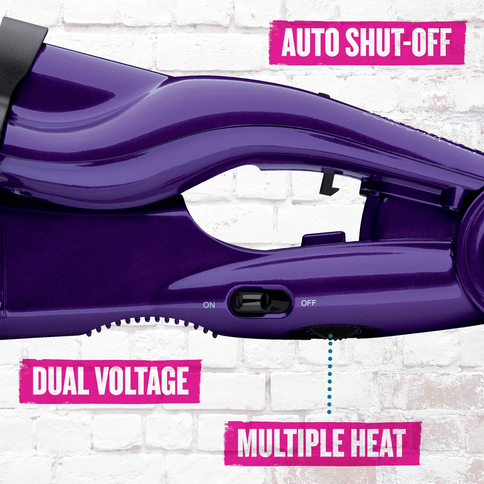 Foto 5 pulgar | Cabezal De Cama Hair Waver Turmaline Wave Artist, Color Morado Oscuro - Venta Internacional.
