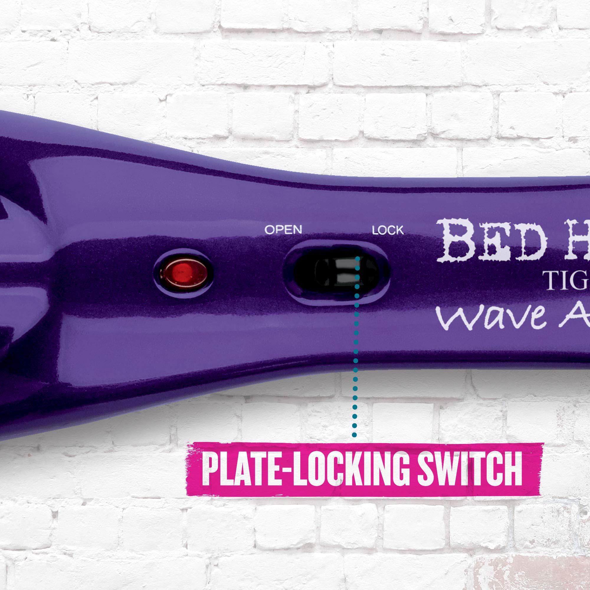 Foto 6 pulgar | Cabezal De Cama Hair Waver Turmaline Wave Artist, Color Morado Oscuro - Venta Internacional.