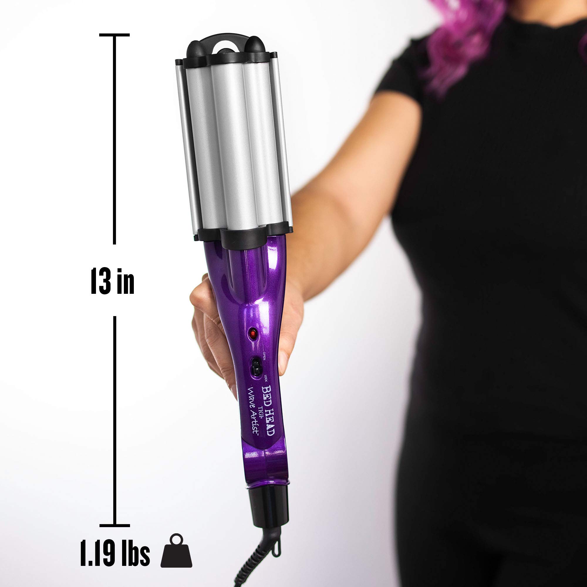 Foto 7 pulgar | Cabezal De Cama Hair Waver Turmaline Wave Artist, Color Morado Oscuro - Venta Internacional.