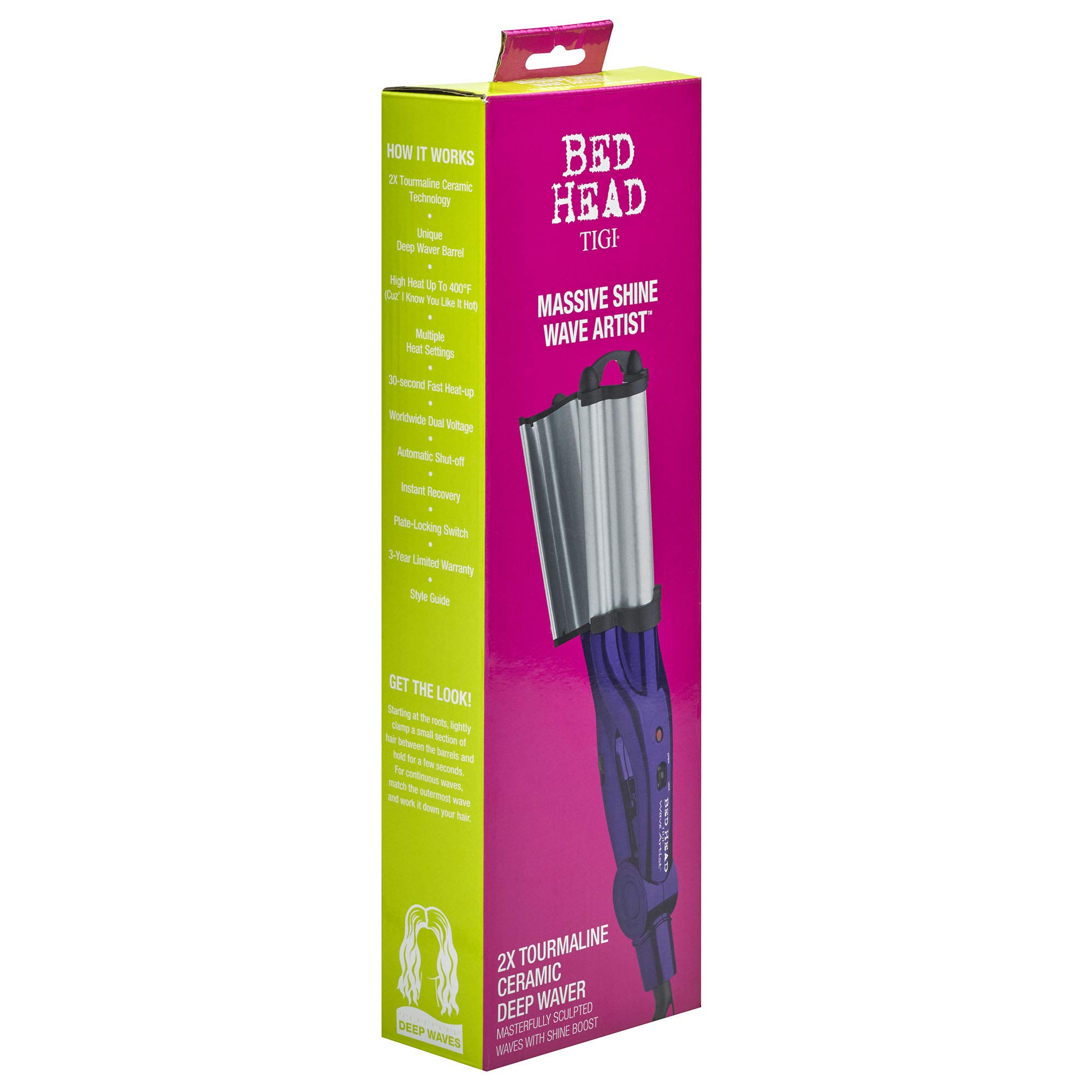Foto 7 | Cabezal De Cama Hair Waver Turmaline Wave Artist, Color Morado Oscuro - Venta Internacional.
