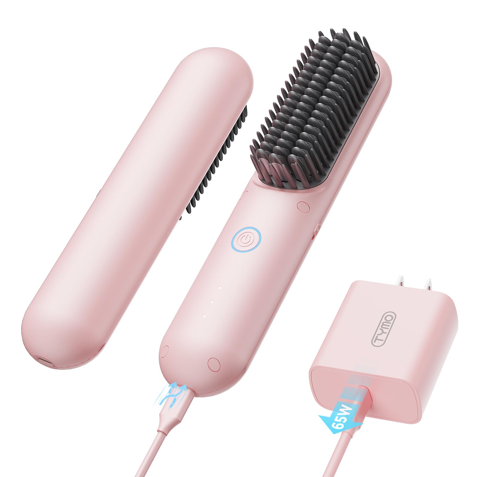 Foto 1 | Cepillo Alisador De Pelo Tymo Porta Pro Inalámbrico Rosa - Venta Internacional.
