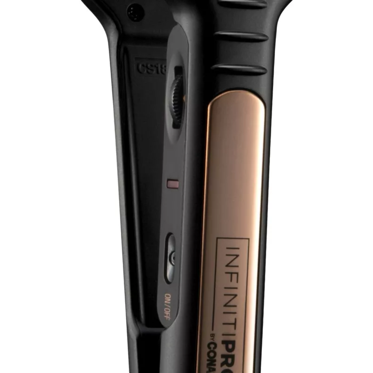 Foto 4 pulgar | Alaciadora Conair Cs179rges Cerámica Y Turmalina Extra Ancha 1 3/4'' Negro Con Rose Gold