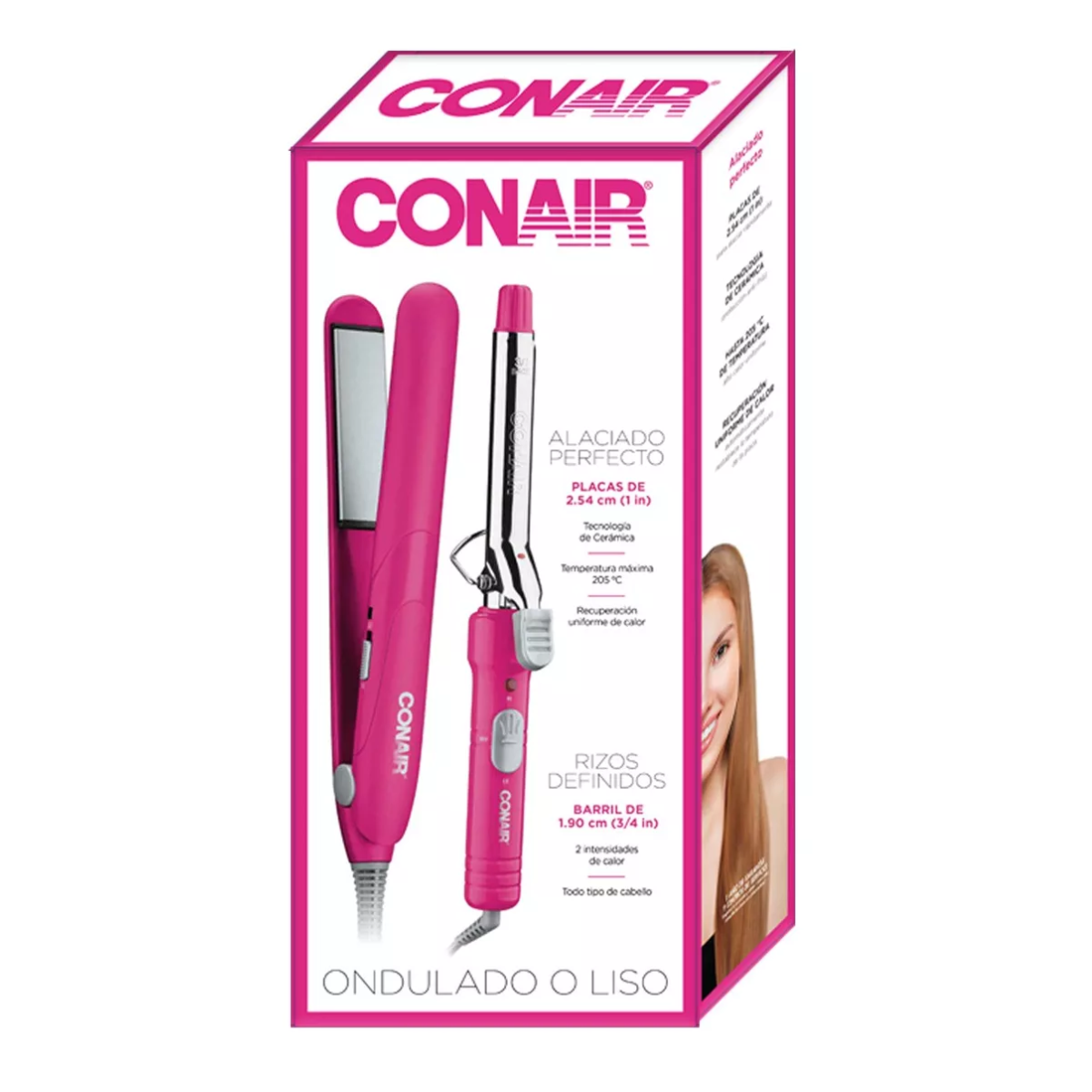 Foto 6 | Combo Conair Cb2335pnes Alaciadora + Rizadora Rosa