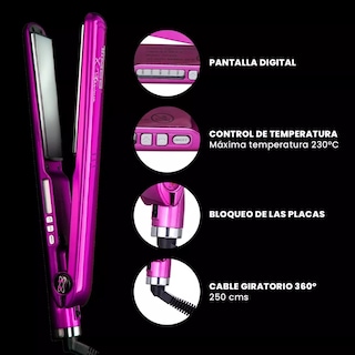 Foto 3 | Alaciadora Timco Tit230p Profesional Digital Placas De Tinanio Rosa