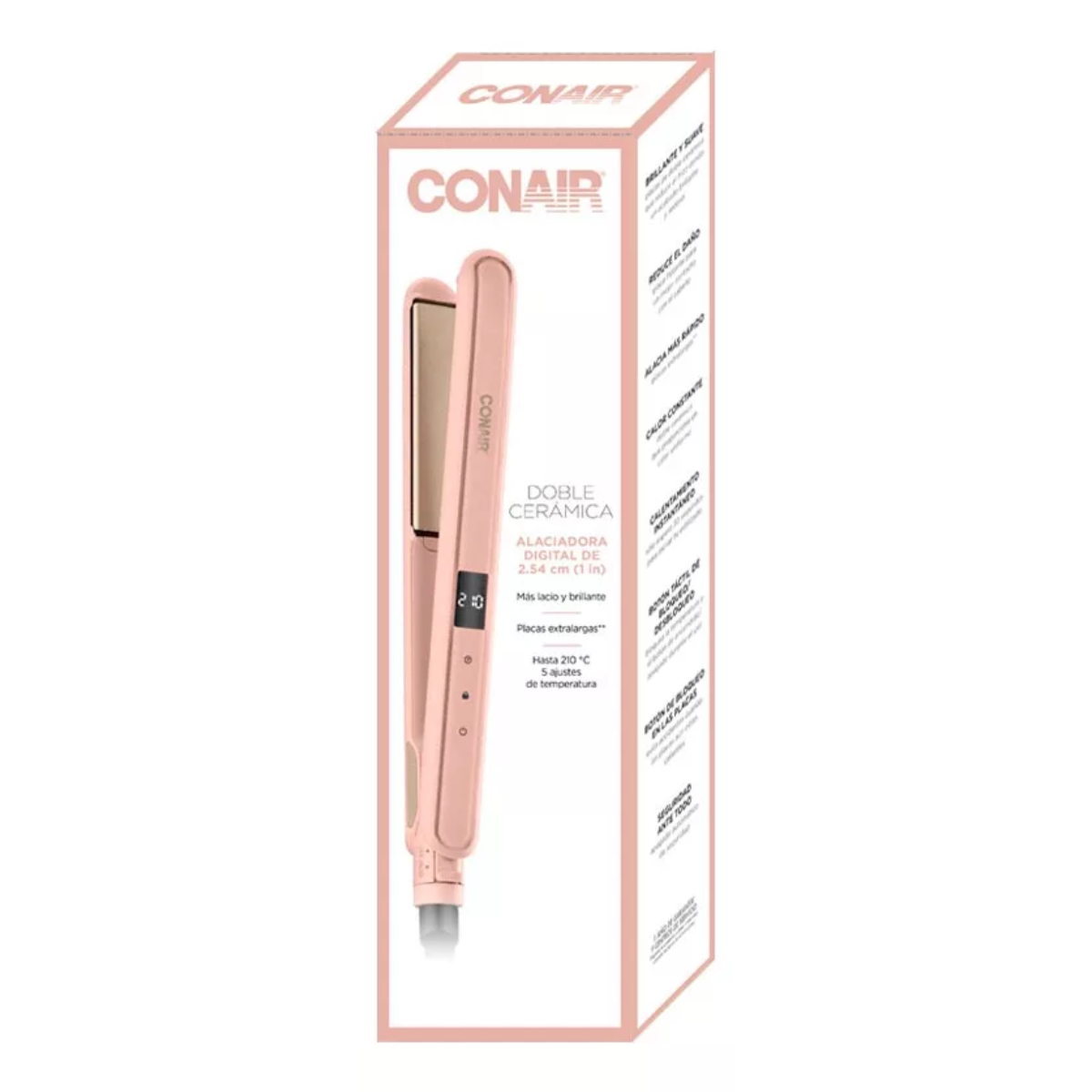 Foto 3 | Alaciadora Conair Cs224ses 1'' Digital Doble Cerámica Rose Gold