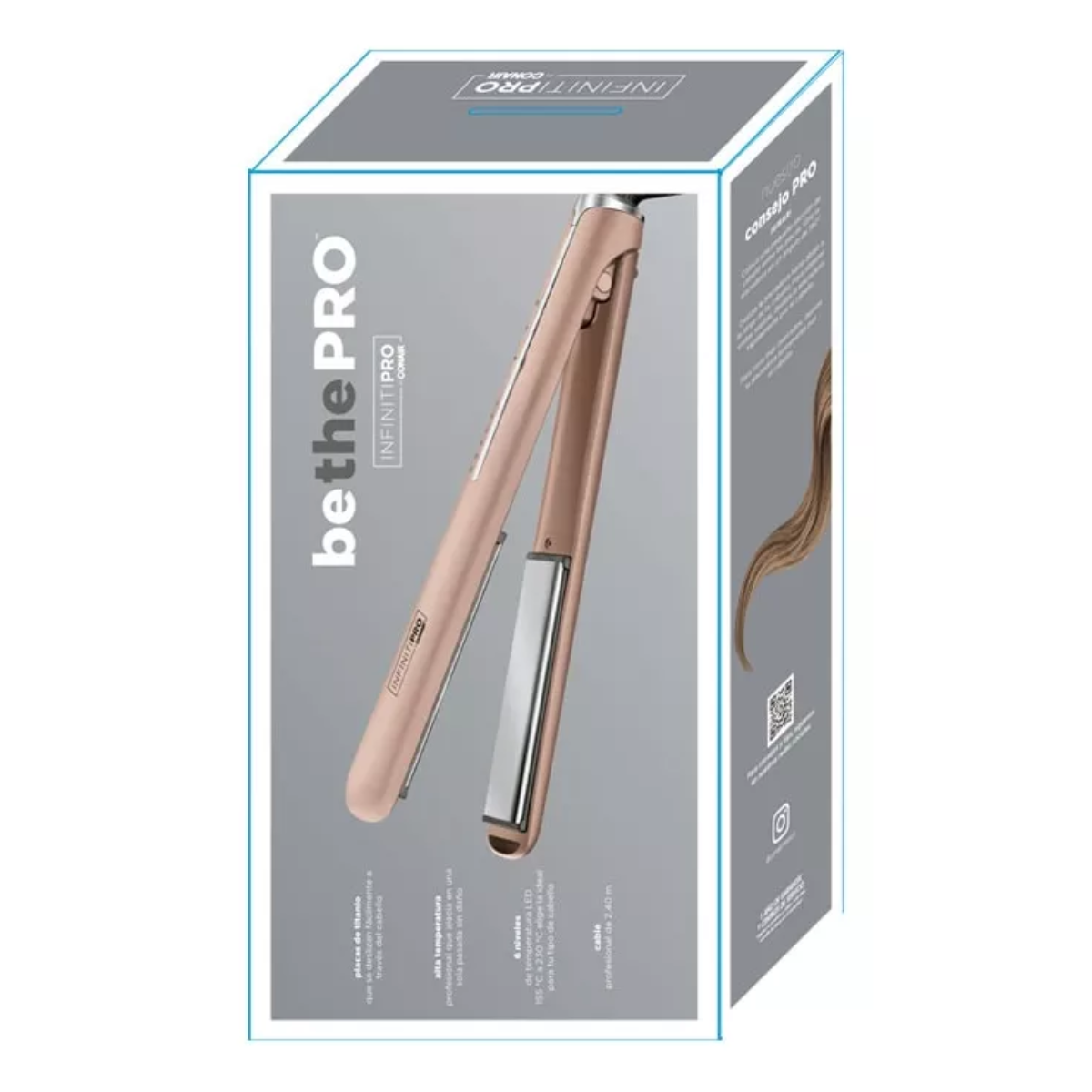 Foto 4 pulgar | Alaciadora Conair Csf10es Bethepro 1'' Placas de Titanio Rose Gold