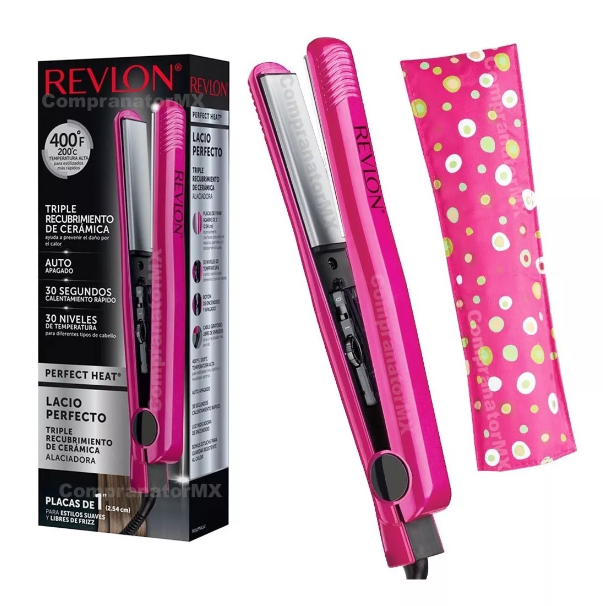 Foto 4 pulgar | Alaciadora Revlon Rv062pnkla1n1 1'' Cerámica Con Funda Rosa