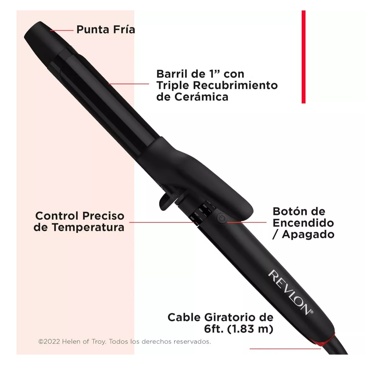 Foto 4 | Rizadora Revlon Rvir1190la1 1'' Infusión De Coco Negro