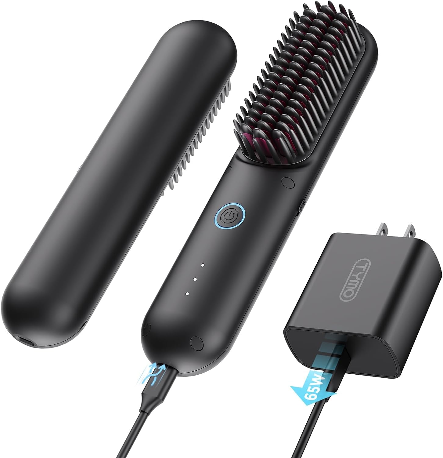 Foto 2 pulgar | Cepillo Alisador De Pelo Inalámbrico Tymo Porta Pro Black - Venta Internacional.