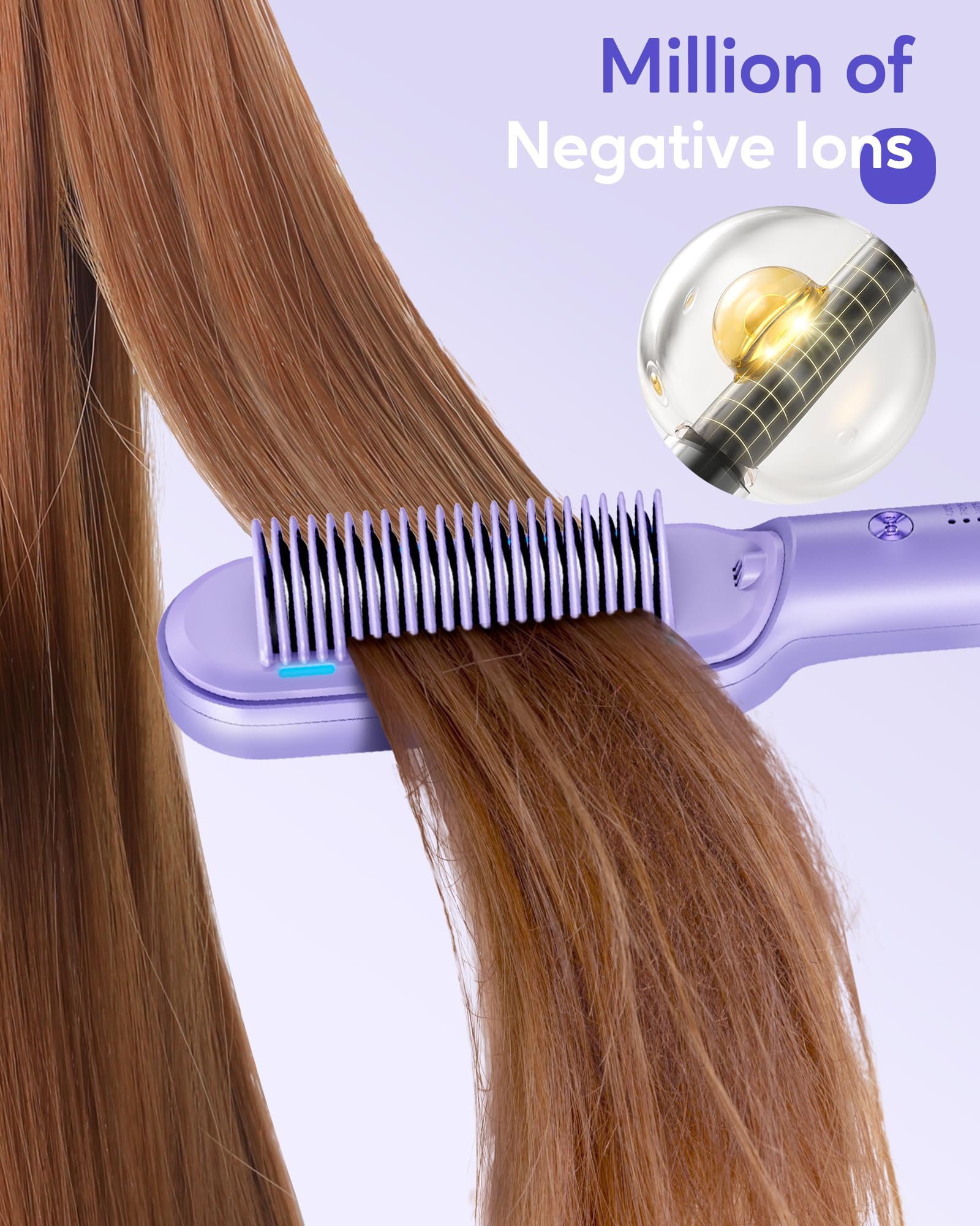 Foto 6 | Cepillo Alisador De Pelo Wavytalk Ionic 6 Temperature Purple - Venta Internacional.