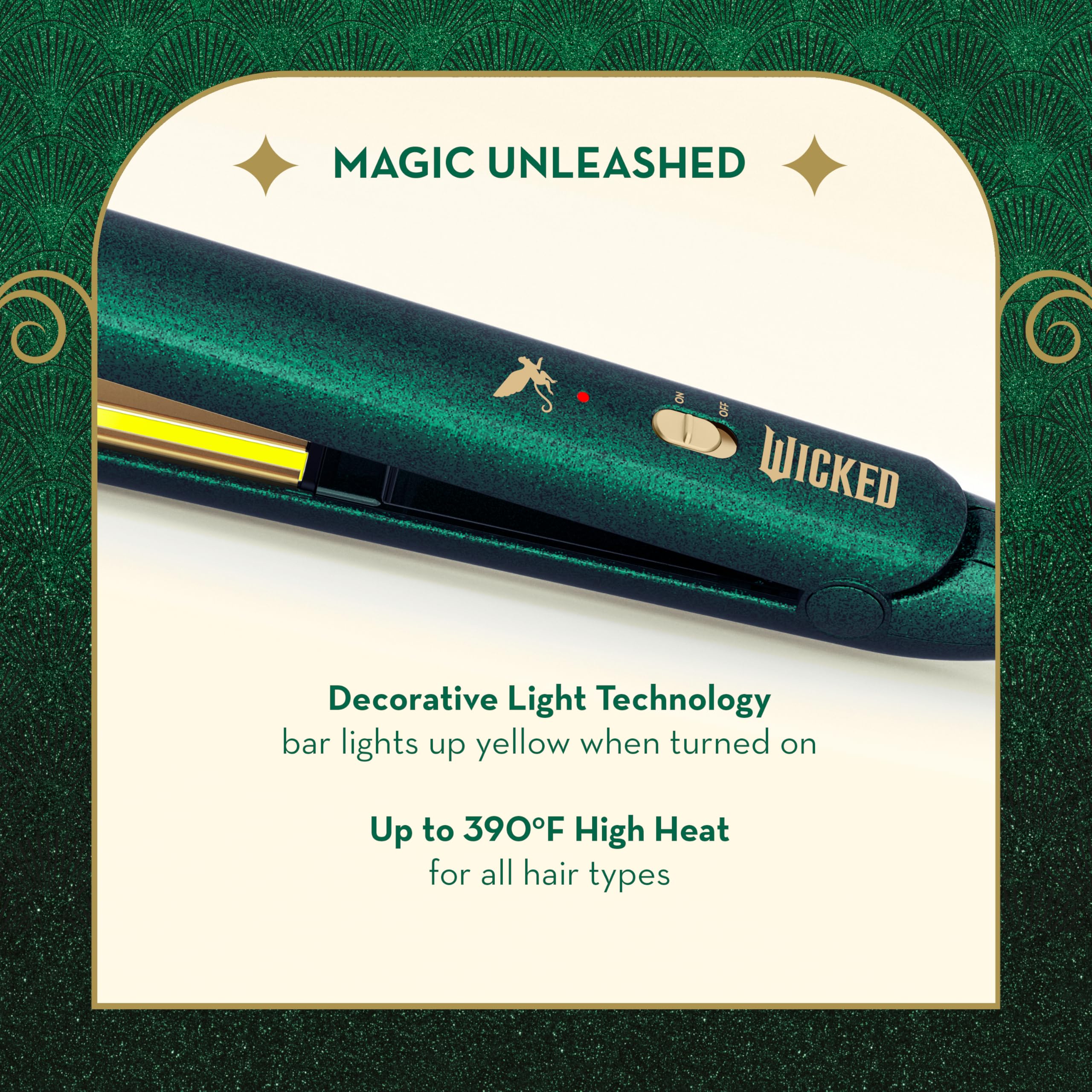 Foto 4 pulgar | Plancha de Cabello Conair Wicked Elphaba Flat Iron 1 '' - Venta Internacional