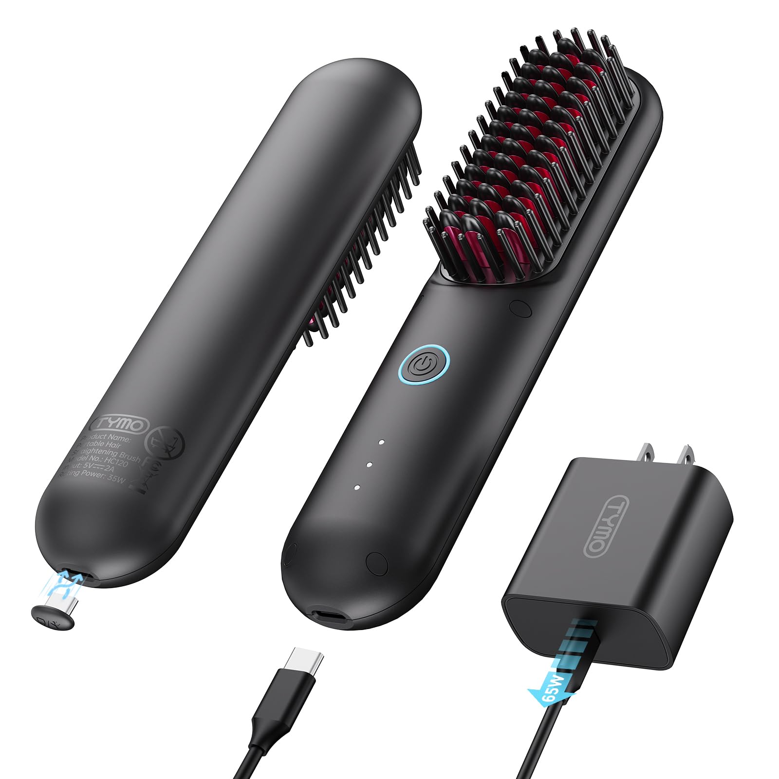 Cepillo Alisador De Pelo Tymo Porta Pro Cordless Travel - Venta Internacional.