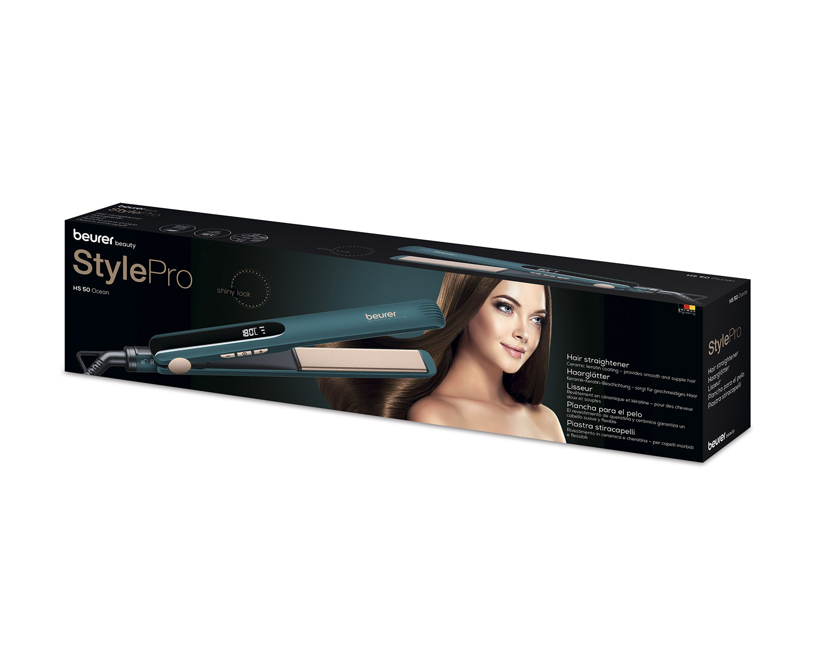 Foto 2 | Plancha Para Cabello Style Pro Ocean, Hs50, Marca Beurer, Color Aqua Recubrimiento Cerámico-keratina.