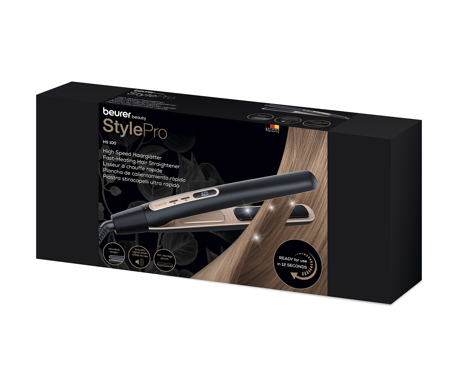 Foto 5 pulgar | Plancha Para Cabello Style Pro, Hs100, Marca Beurer, Color Negra,  Alisadora De Cabello.
