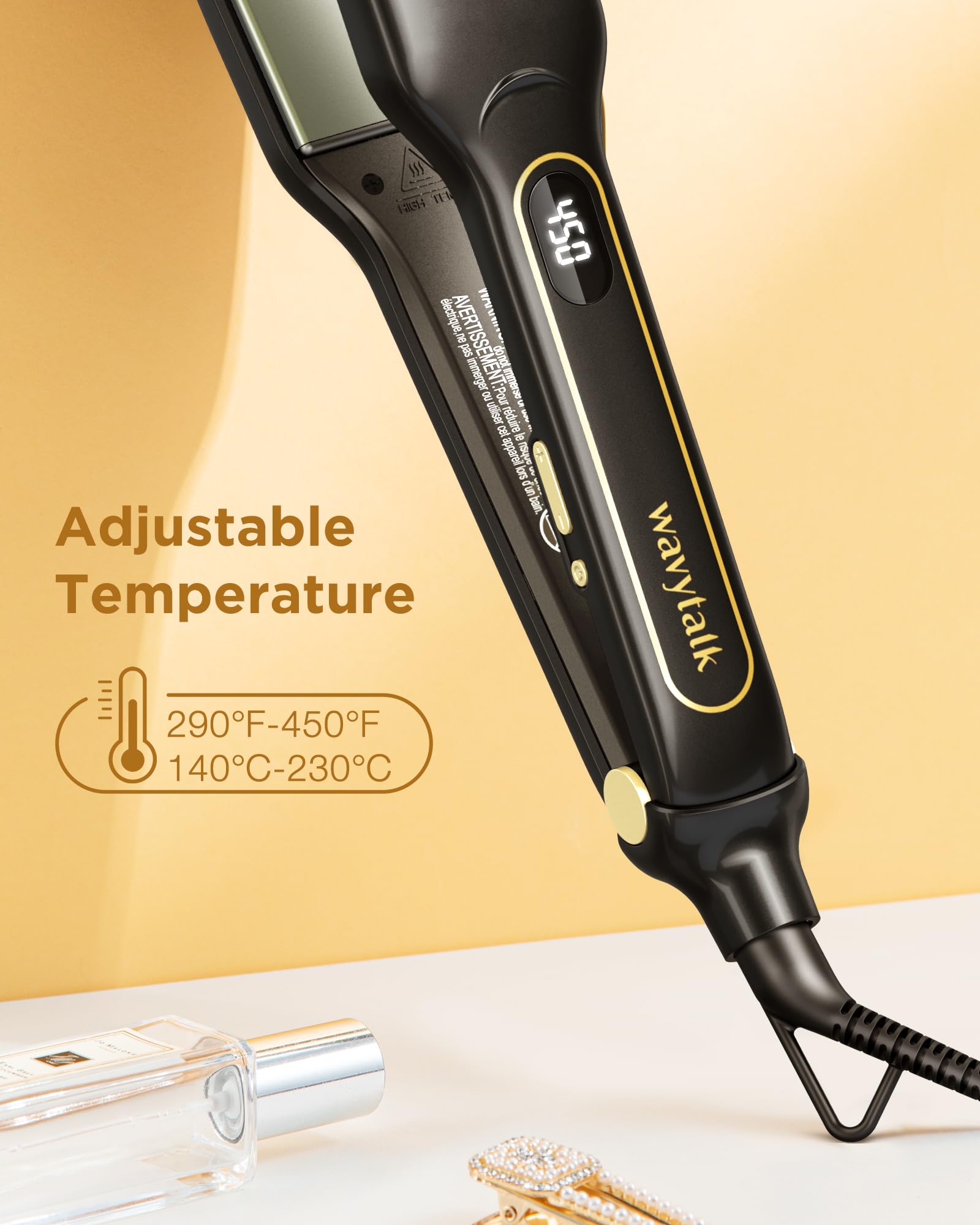 Foto 5 pulgar | Plancha Alisadora de Pelo Con Plancha De Titanio De 4.3 Cm De Ancho Wavytalk - Venta Internacional