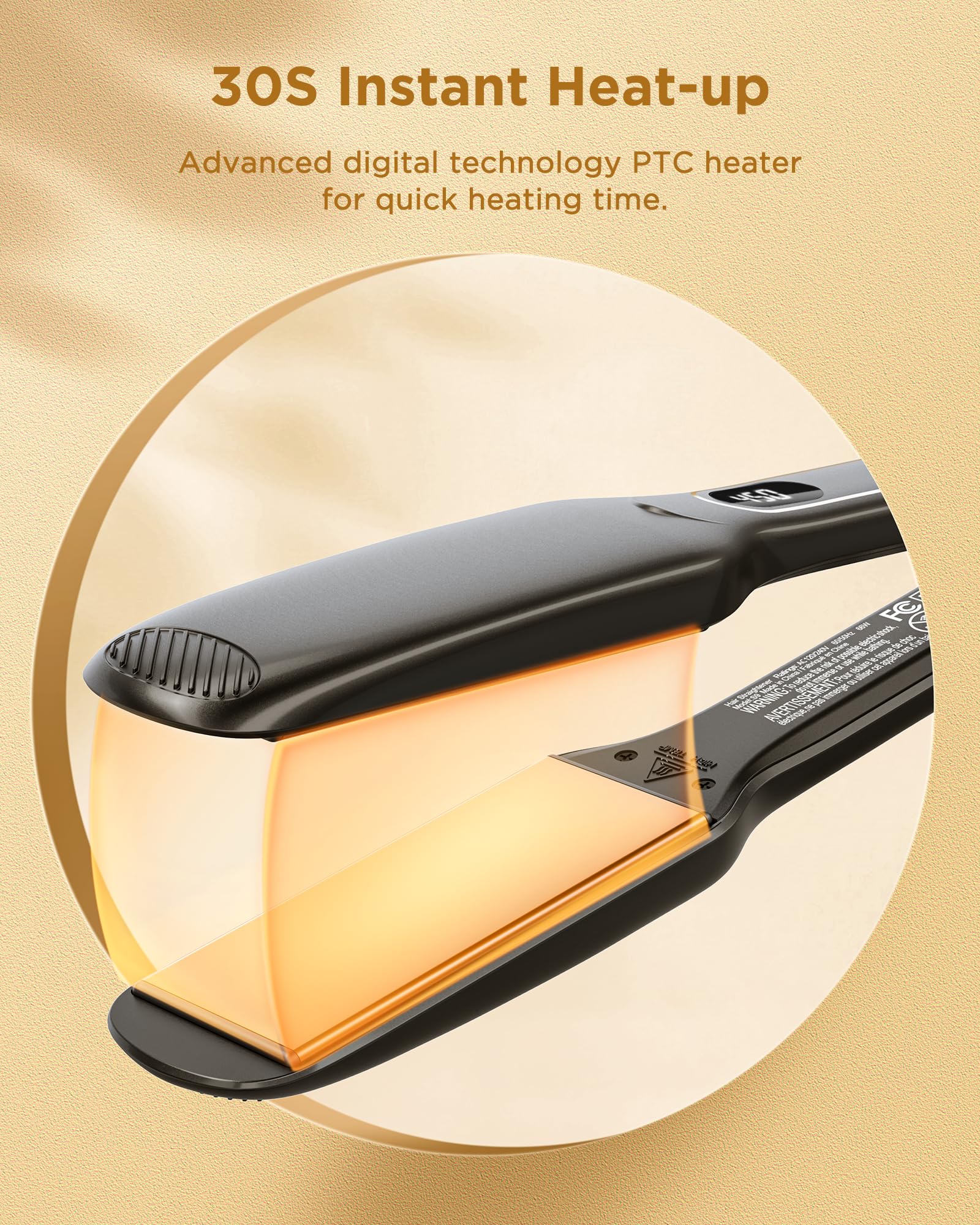 Foto 6 | Plancha Alisadora de Pelo Con Plancha De Titanio De 4.3 Cm De Ancho Wavytalk - Venta Internacional