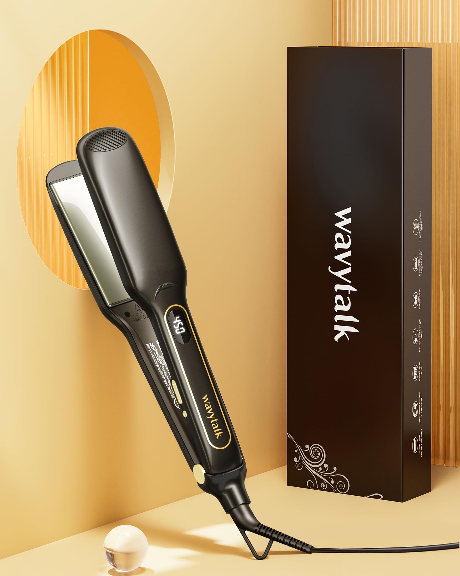 Foto 8 pulgar | Plancha Alisadora de Pelo Con Plancha De Titanio De 4.3 Cm De Ancho Wavytalk - Venta Internacional