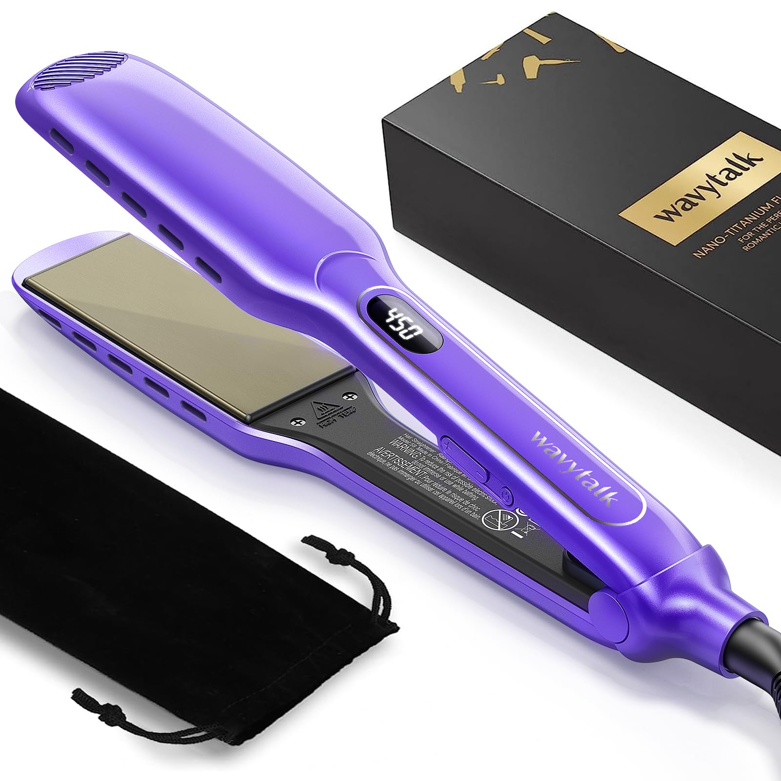 Foto 2 pulgar | Plancha de Cabello Wavytalk Titanium 1.7 Pulgadas - Venta Internacional
