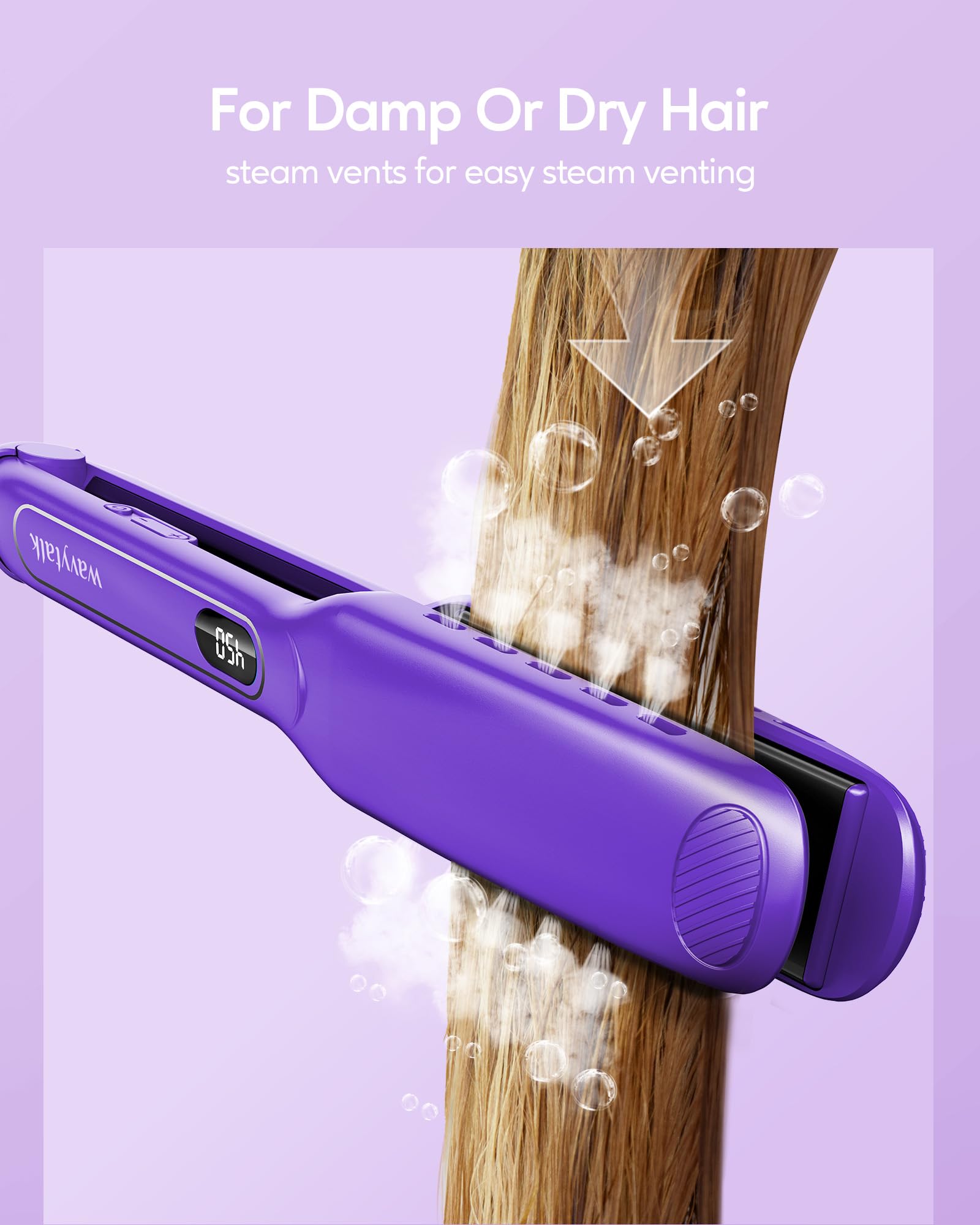 Foto 3 pulgar | Plancha de Cabello Wavytalk Titanium 1.7 Pulgadas - Venta Internacional