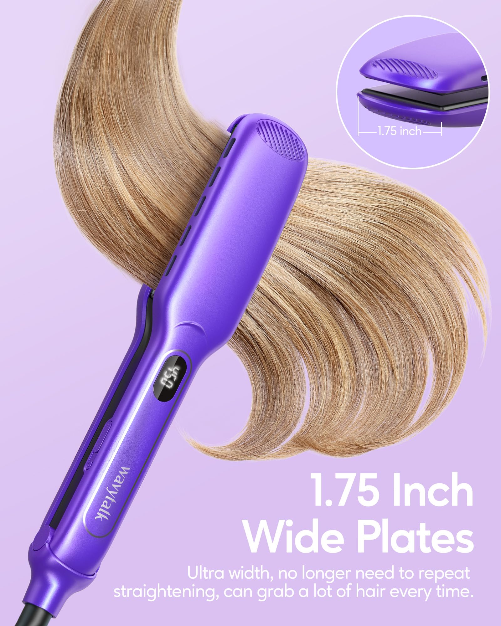 Foto 4 pulgar | Plancha de Cabello Wavytalk Titanium 1.7 Pulgadas - Venta Internacional