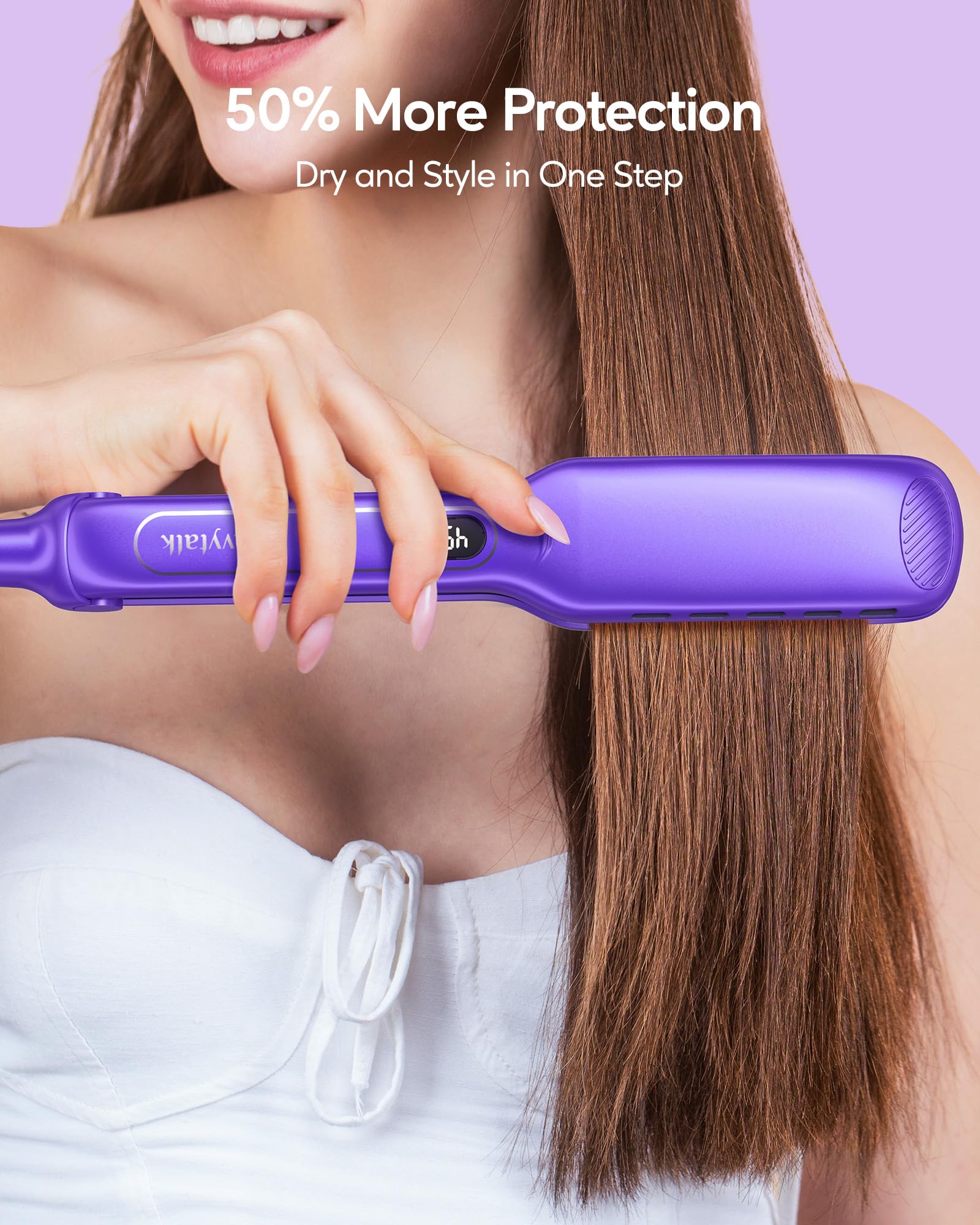 Foto 7 pulgar | Plancha de Cabello Wavytalk Titanium 1.7 Pulgadas - Venta Internacional