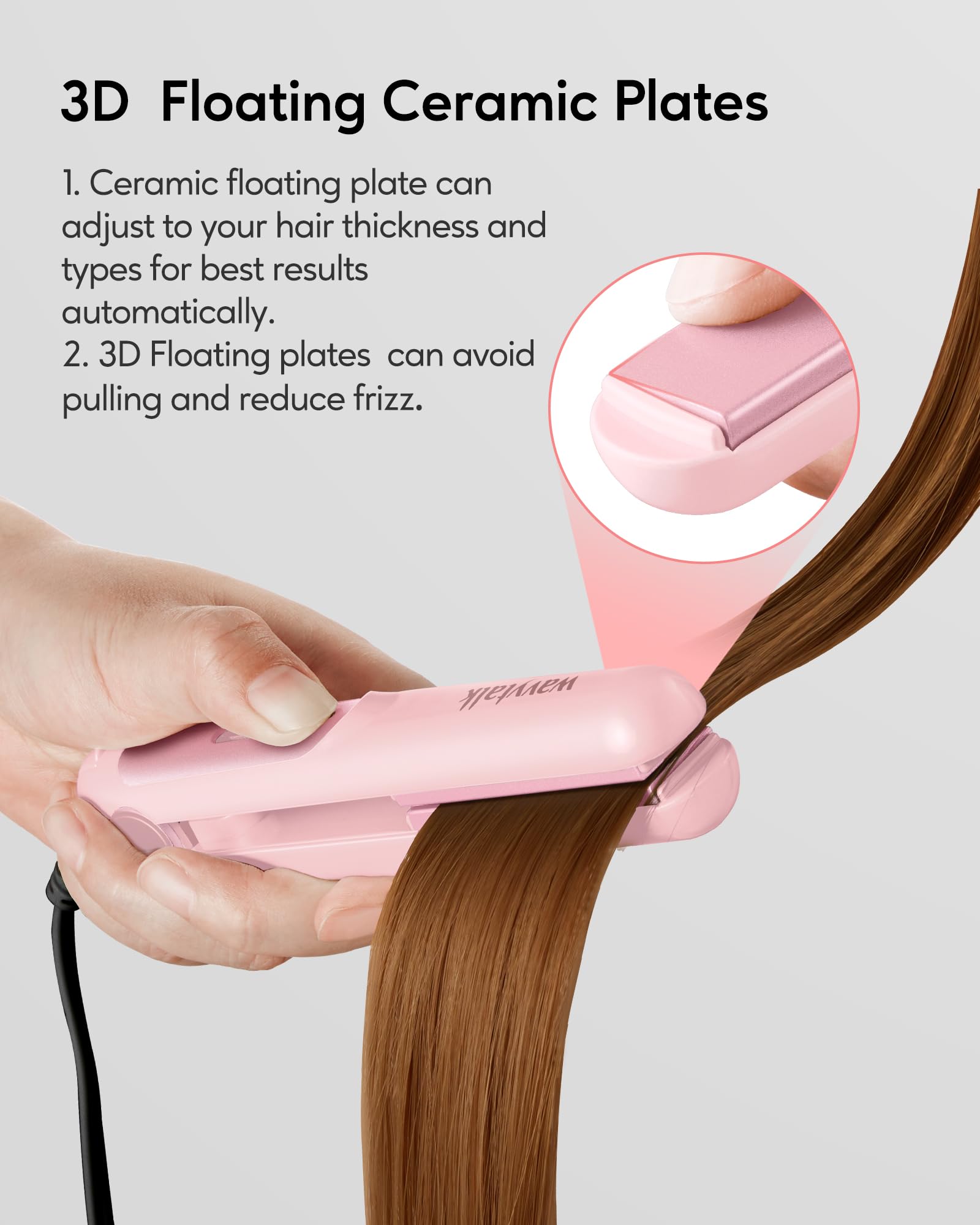 Foto 4 | Plancha De Pelo Flat Iron Wavytalk Wavytalk Mini Portátil De 1,8 Cm - Venta Internacional.